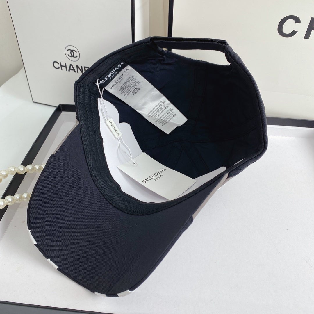 Balenciaga Baseball Cap Nylon Embroidered - Serene