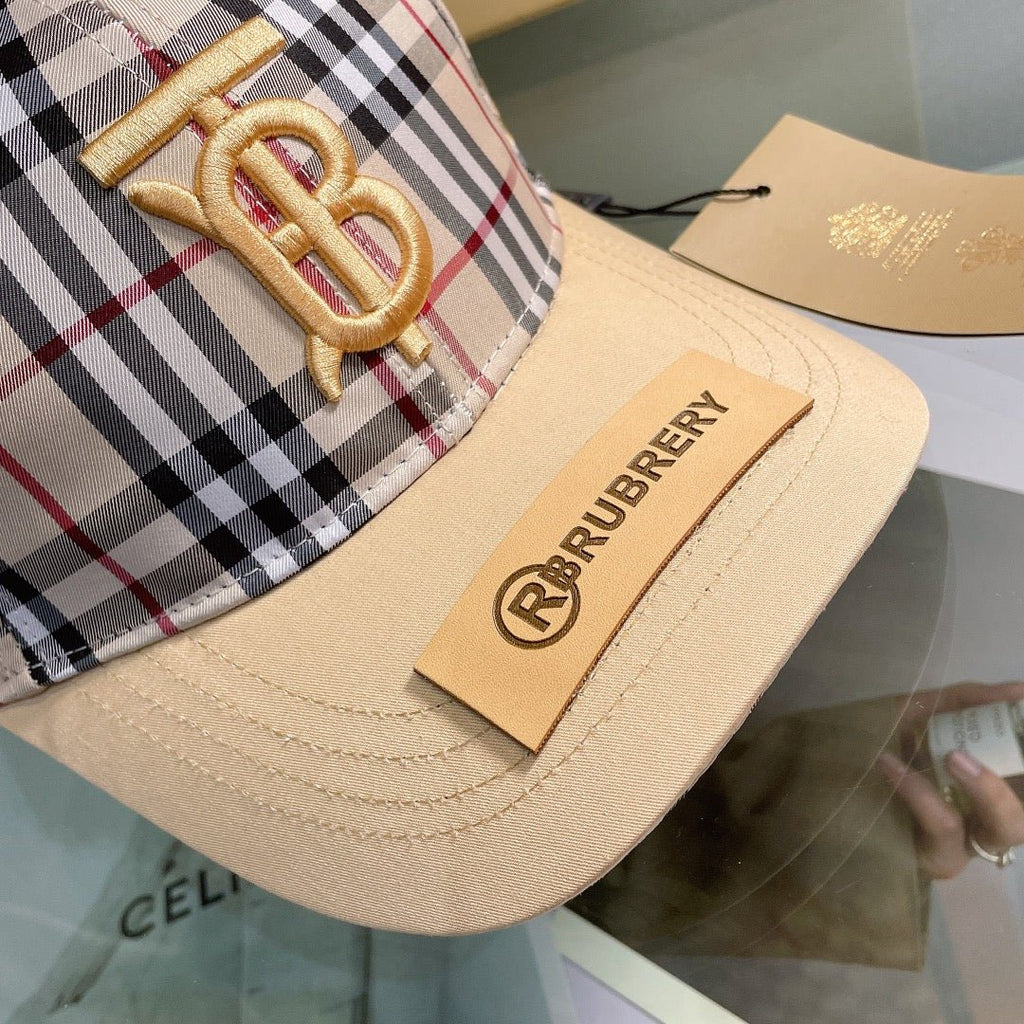 Burberry Baseball Cap Classic Check Embroidered - Serene