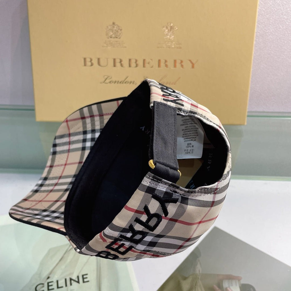 Burberry Baseball Cap Classic Check Embroidered - Serene