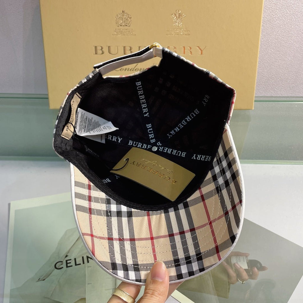 Burberry Baseball Cap Classic Check Embroidered - Serene