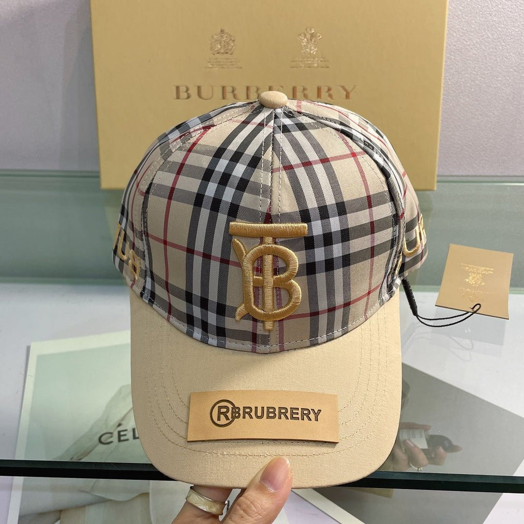 Burberry Baseball Cap Classic Check Embroidered - Serene
