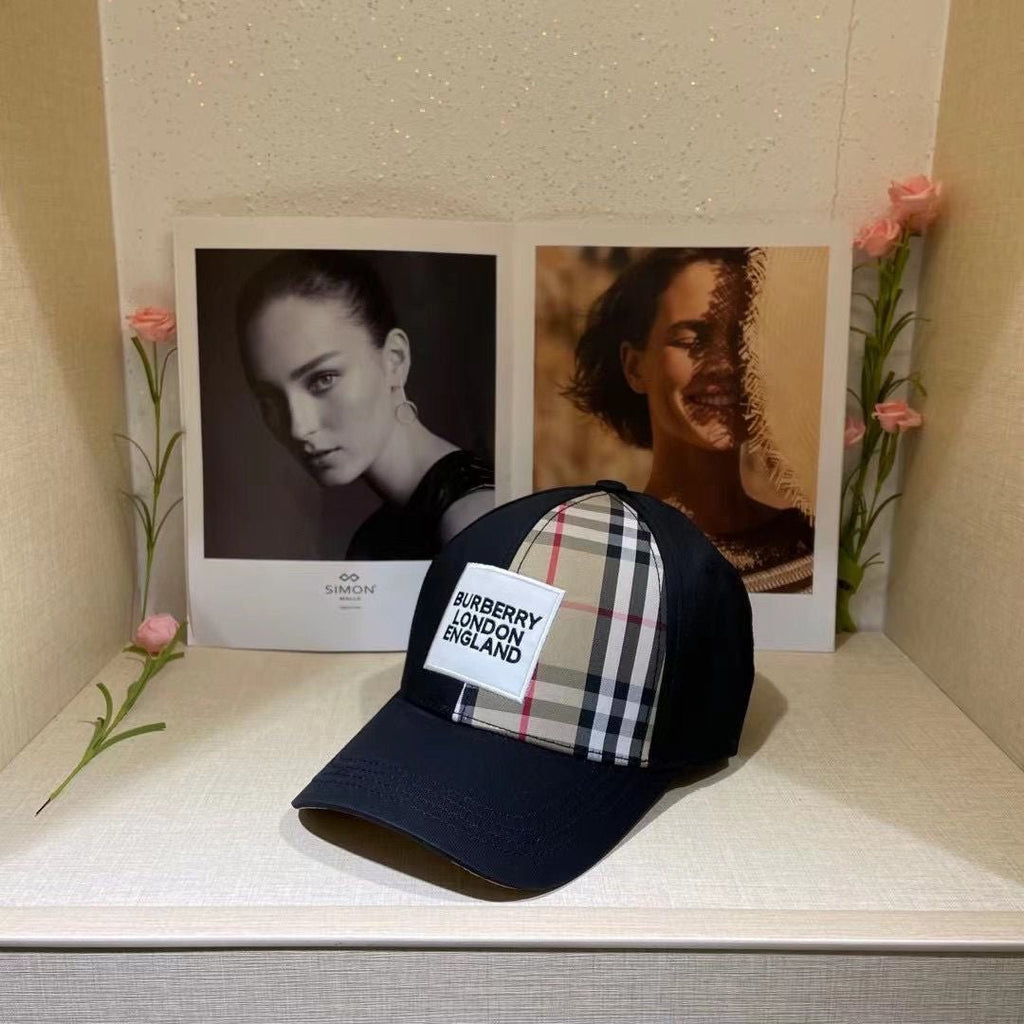 Burberry Check Embroidered Baseball Cap - Serene