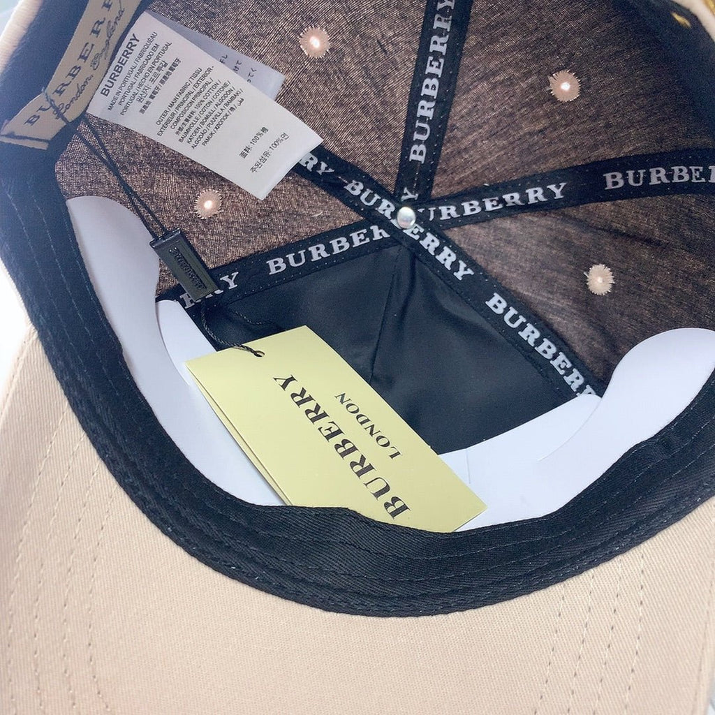 Burberry Check Embroidered Baseball Cap - Serene