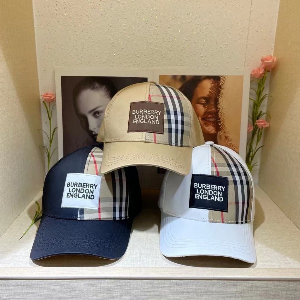 Burberry Check Embroidered Baseball Cap - Serene
