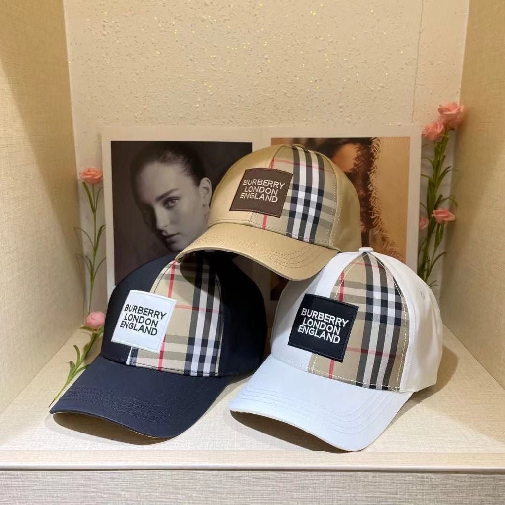 Burberry Check Embroidered Baseball Cap - Serene