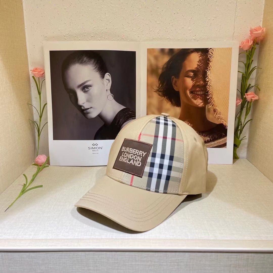 Burberry Check Embroidered Baseball Cap - Serene