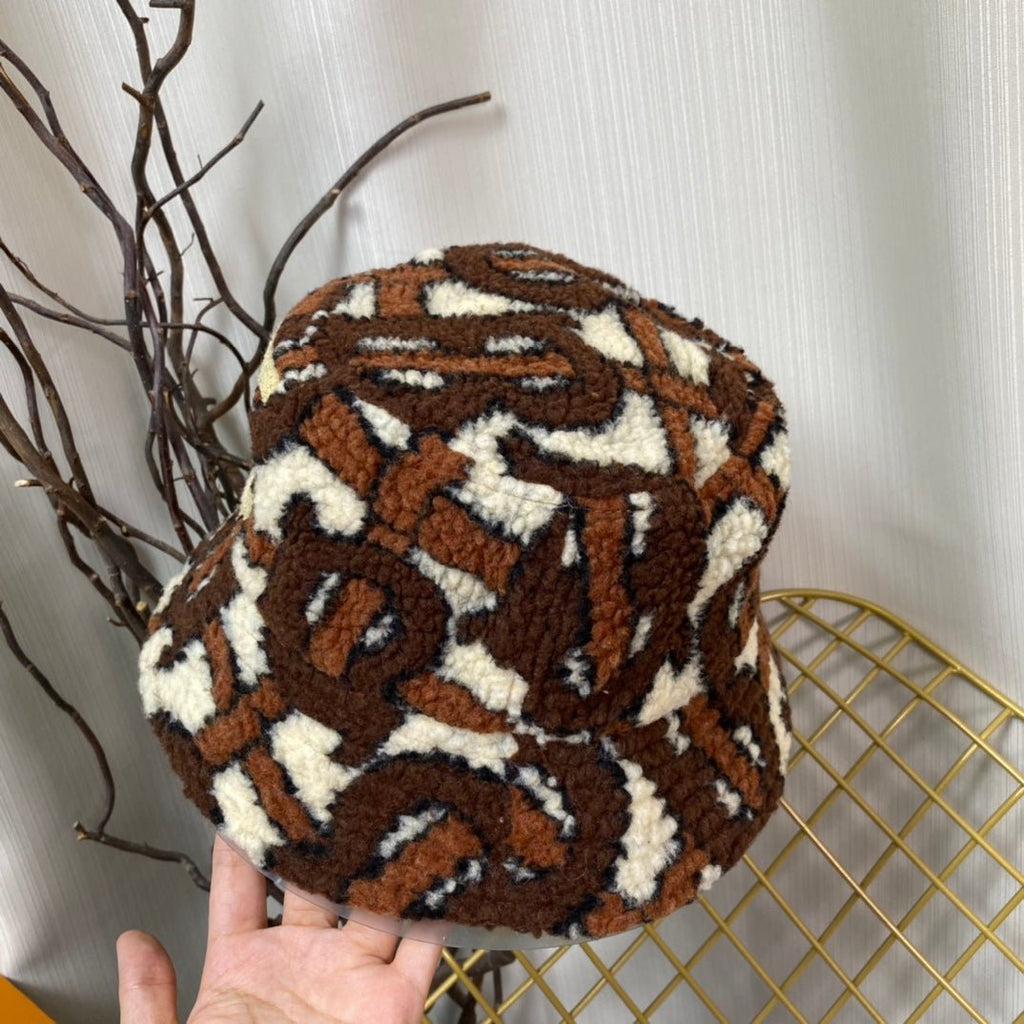 Burberry Check Lamb Wool Bucket Hat | Luxury Designer Winter Hat - Serene