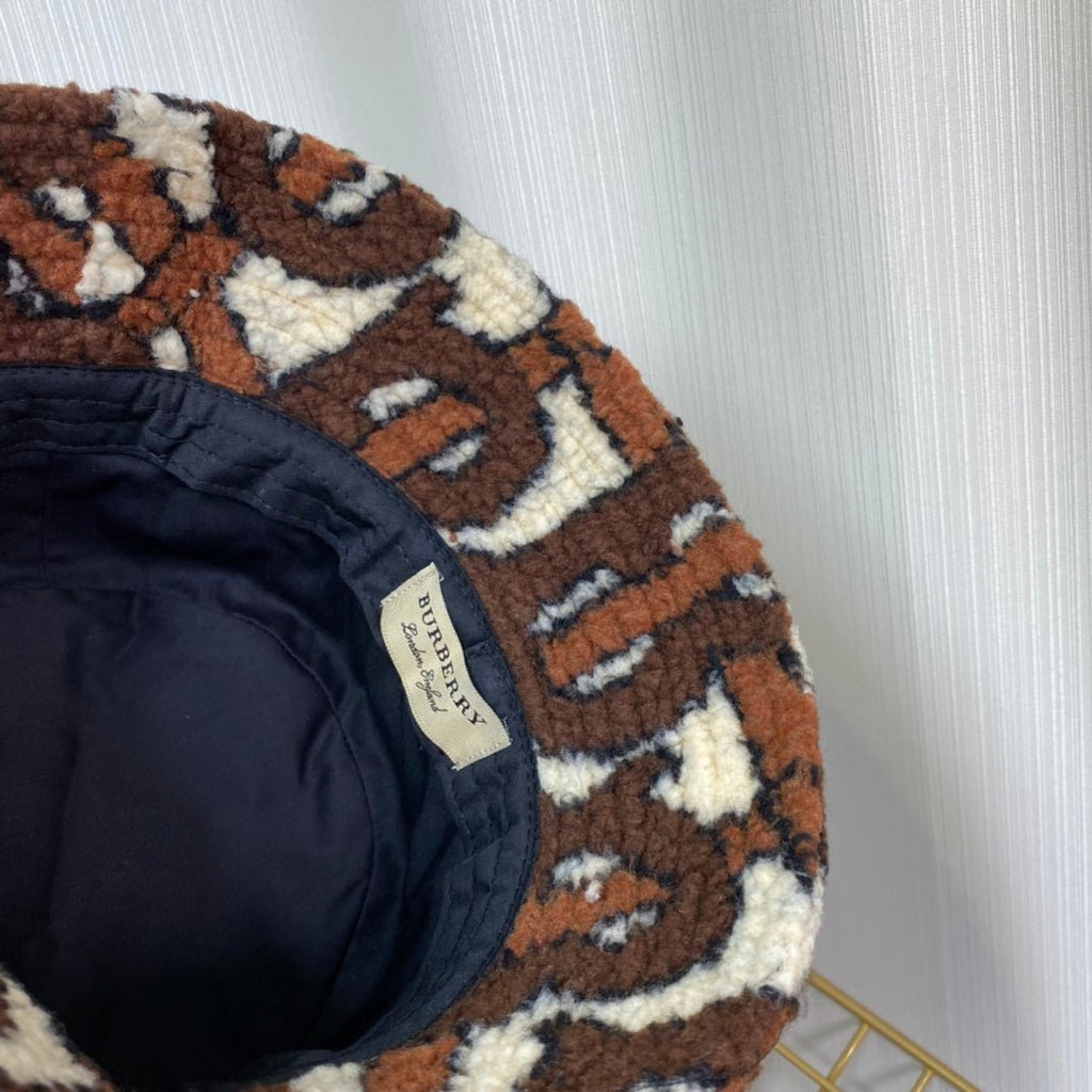 Burberry Check Lamb Wool Bucket Hat | Luxury Designer Winter Hat - Serene