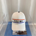 CELINE Embroidered Cotton Baseball Cap | Luxury Designer Adjustable Hat - Serene