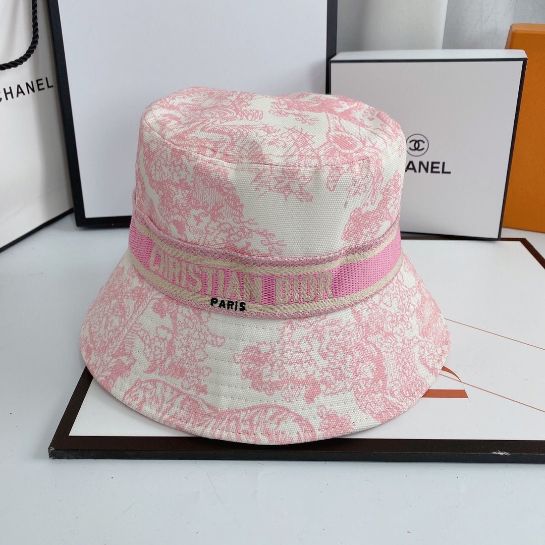 Christian Dior Embroidered Webbing Pattern Bucket Hat - Serene