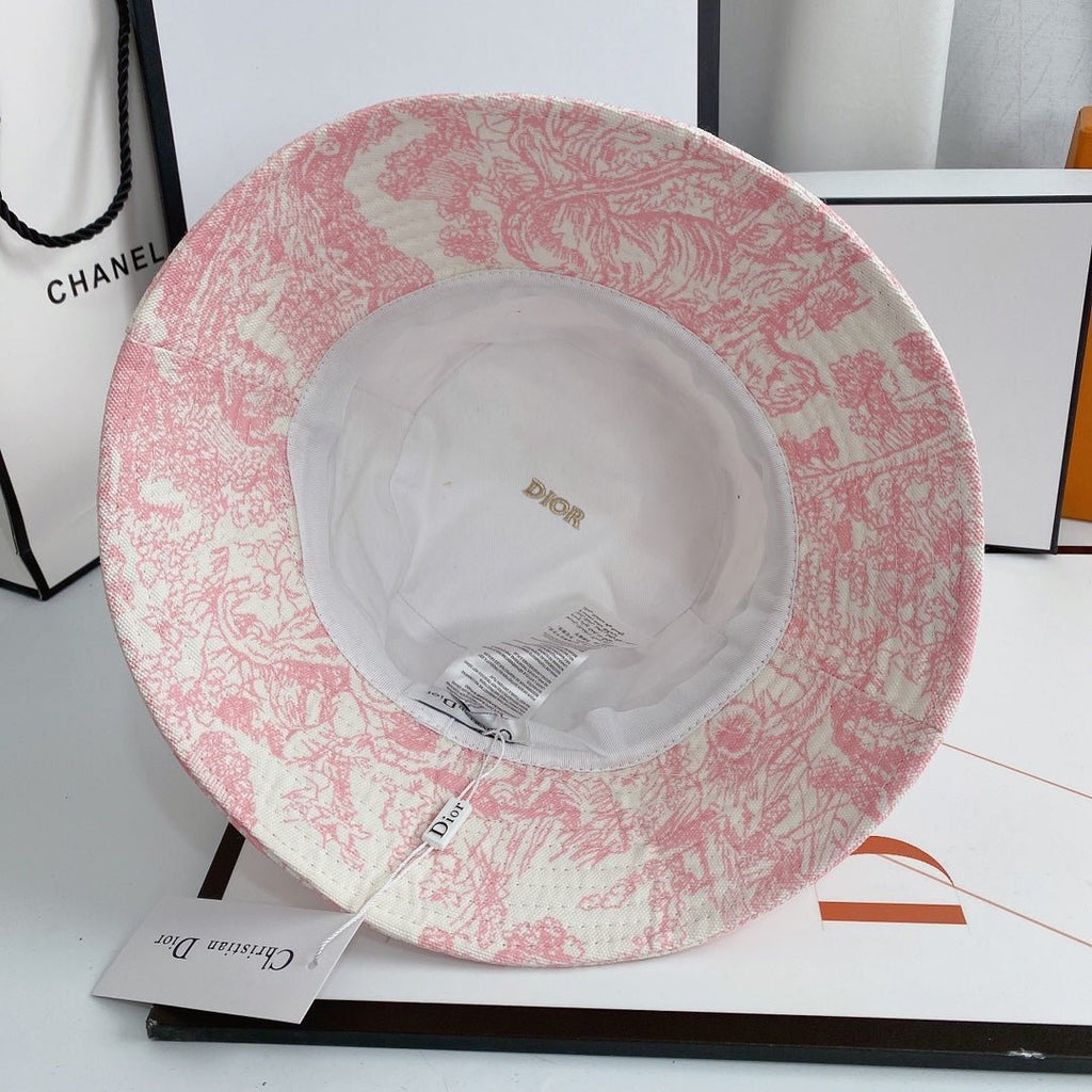 Christian Dior Embroidered Webbing Pattern Bucket Hat - Serene