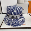Christian Dior Embroidered Webbing Pattern Bucket Hat - Serene