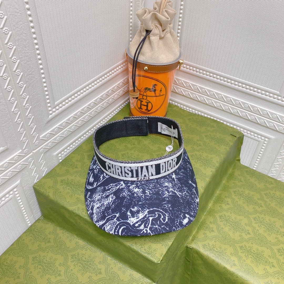 Christian Dior Ribbon Straw Visor Hat - Serene
