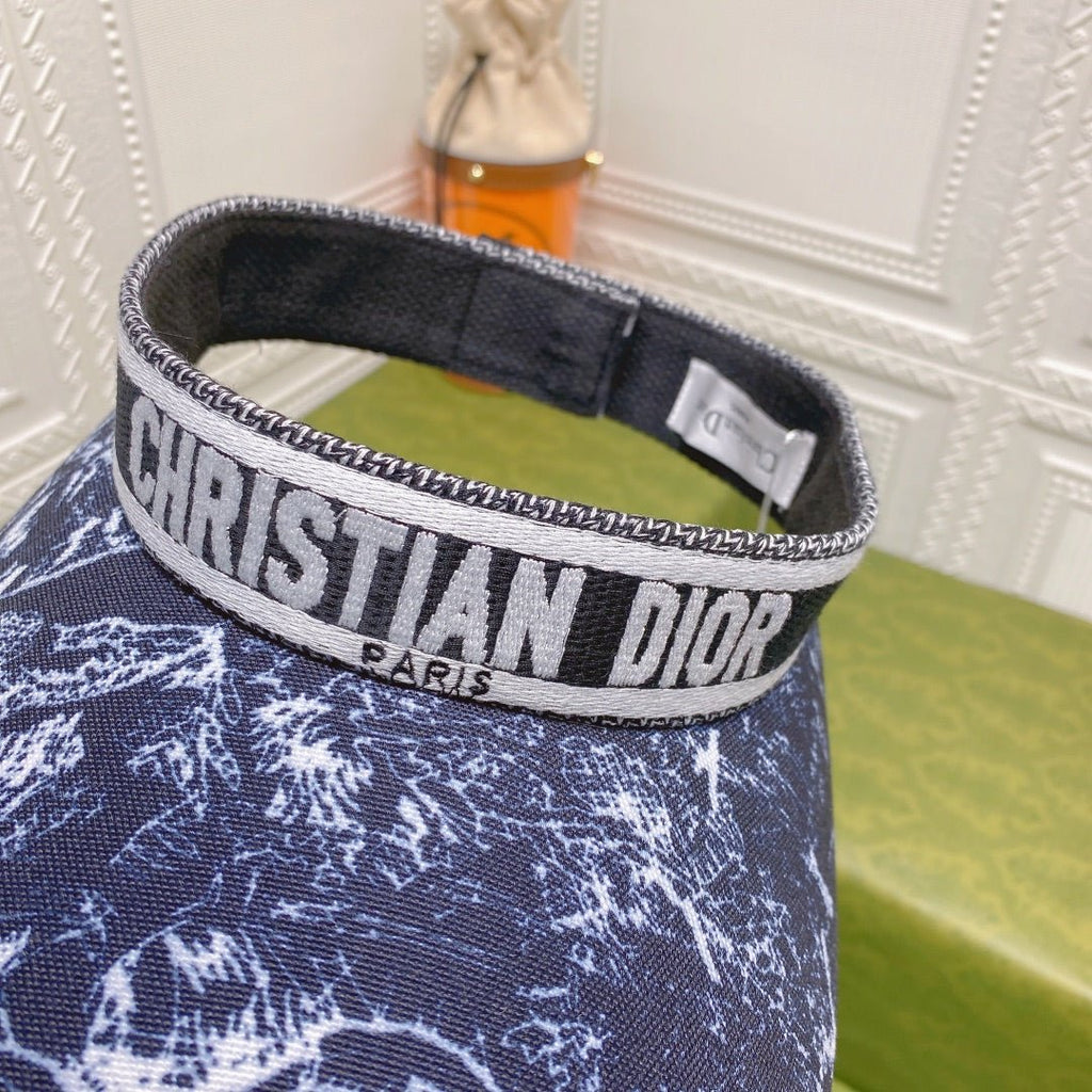 Christian Dior Ribbon Straw Visor Hat - Serene