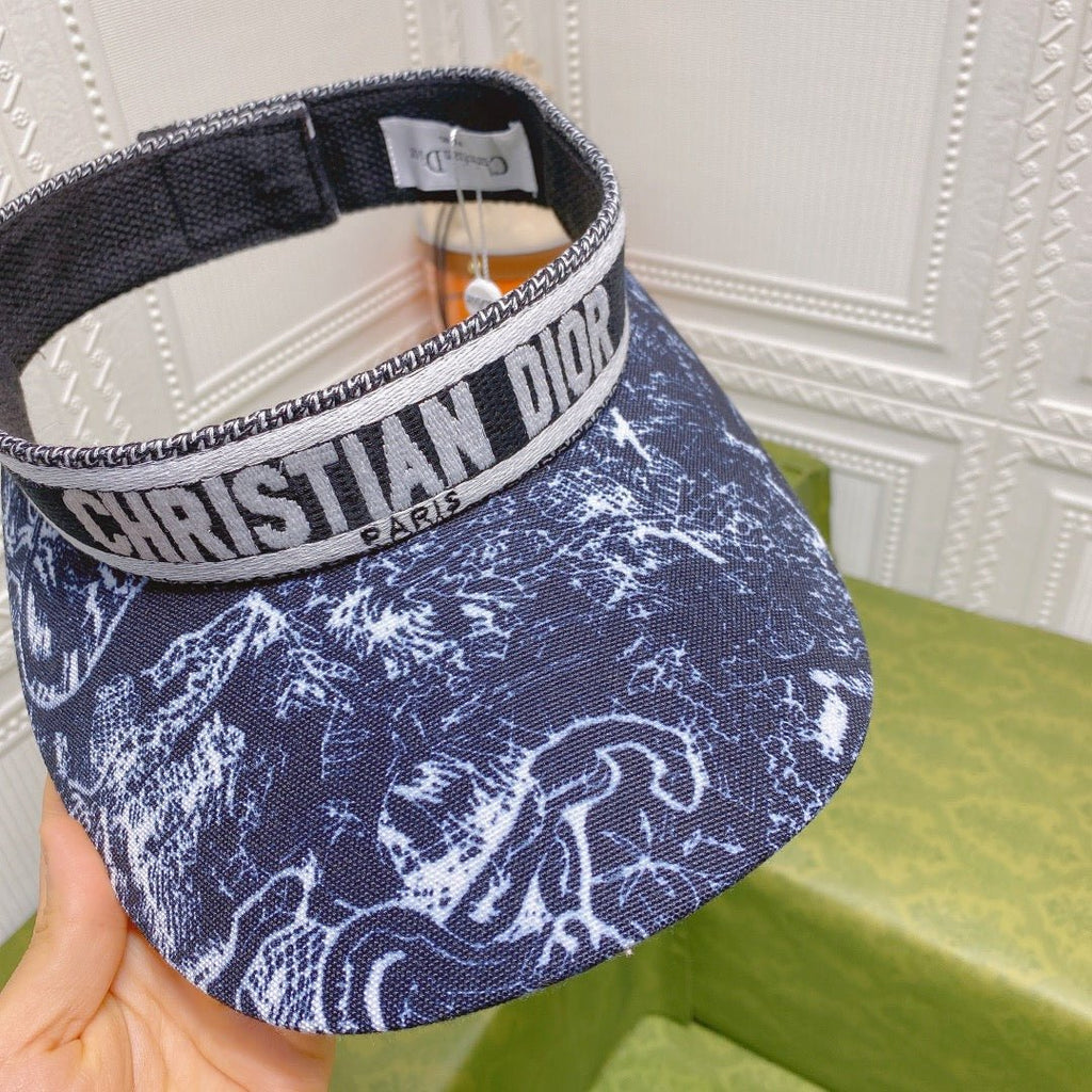 Christian Dior Ribbon Straw Visor Hat - Serene