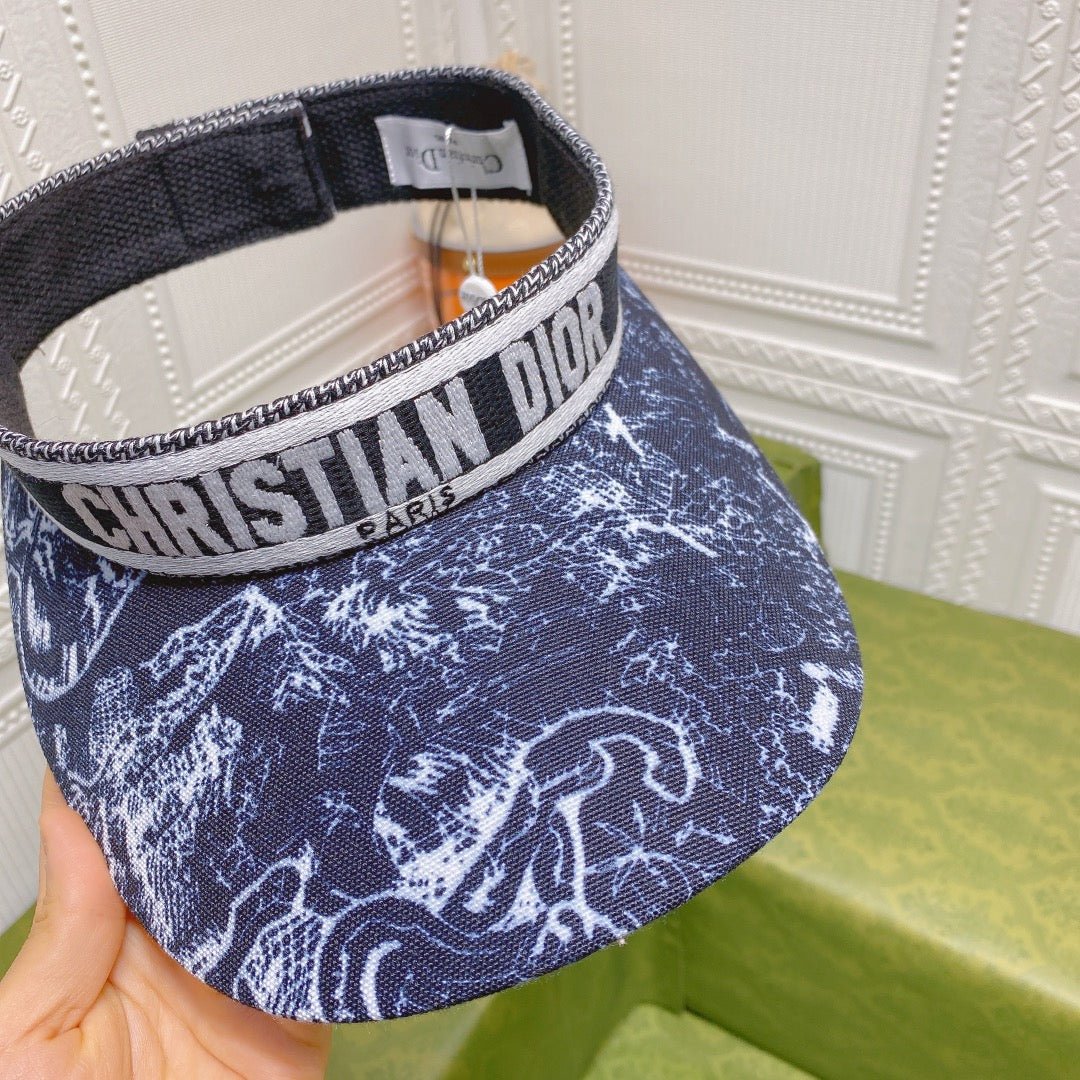 Christian Dior Ribbon Straw Visor Hat - Serene