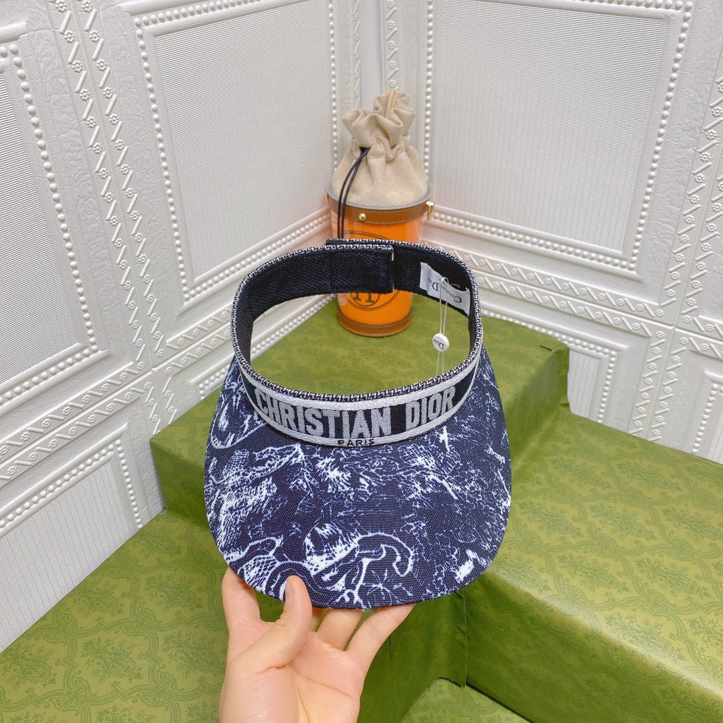 Christian Dior Ribbon Straw Visor Hat - Serene