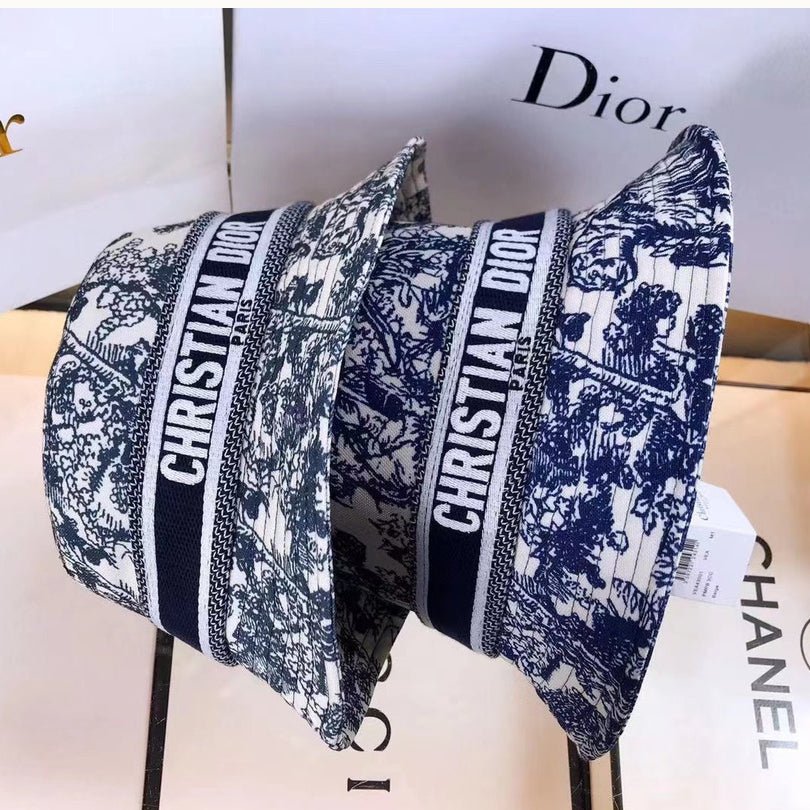 Christian Dior Toile de Jouy Bucket Hat | Luxury Designer Hat - Serene
