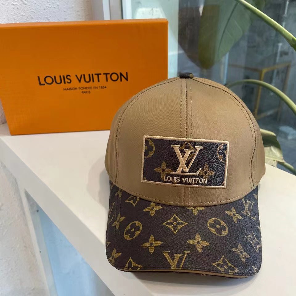 Classic Monogram Leather Stitching Baseball Cap - Serene