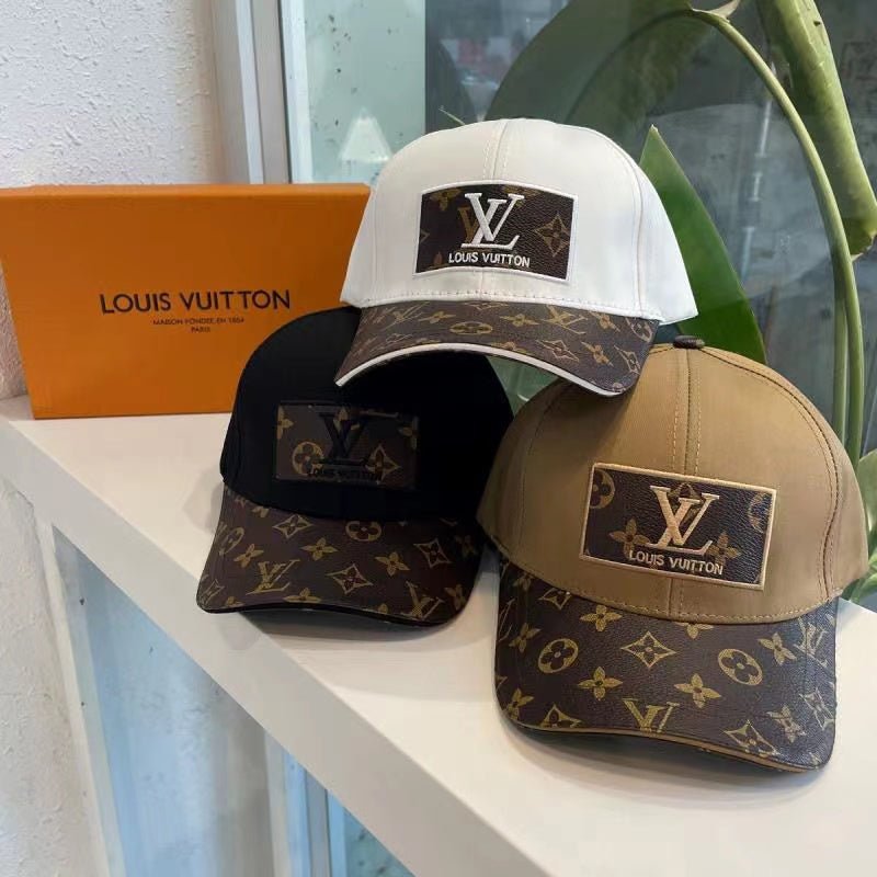 Classic Monogram Leather Stitching Baseball Cap - Serene