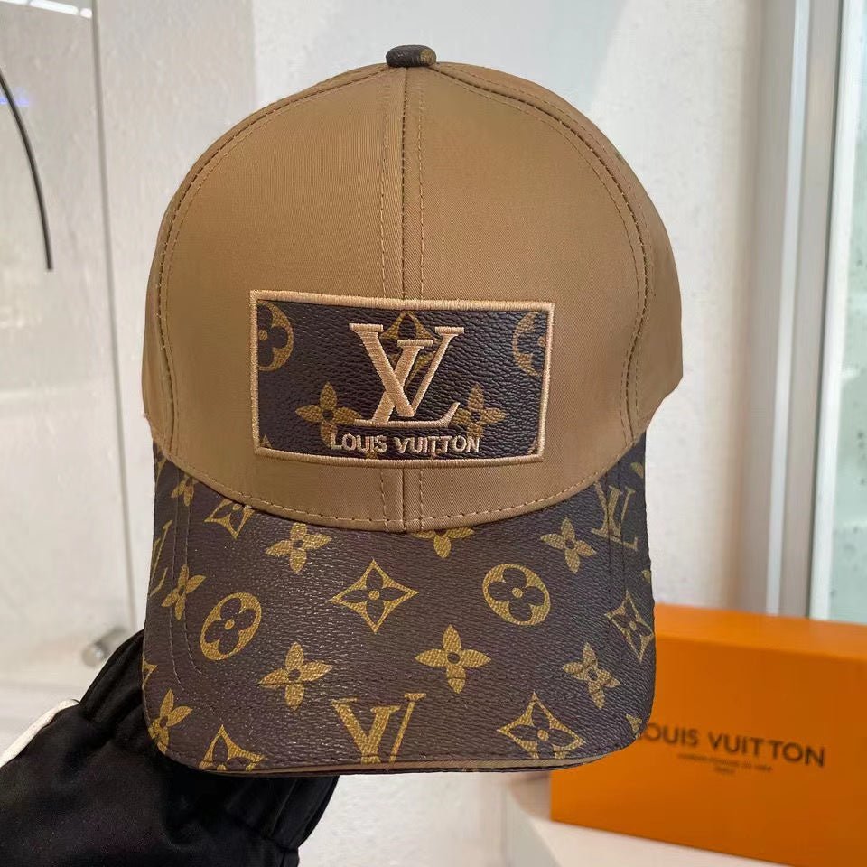 Classic Monogram Leather Stitching Baseball Cap - Serene
