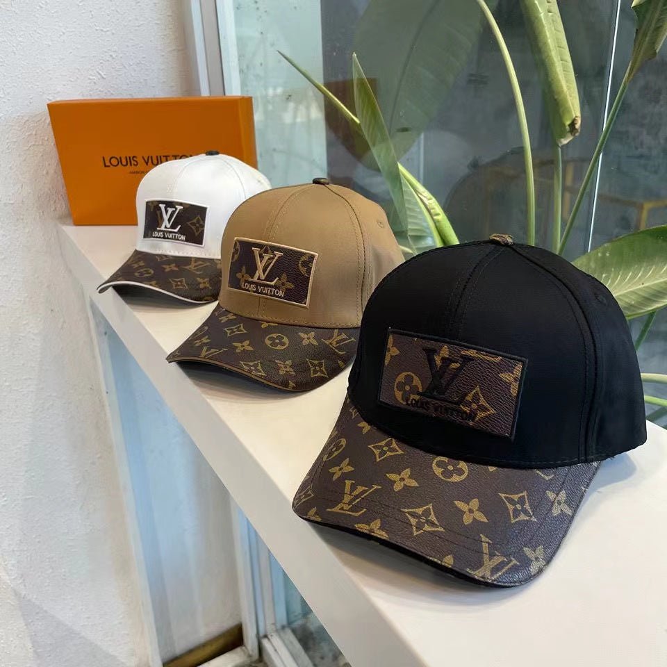 Classic Monogram Leather Stitching Baseball Cap - Serene