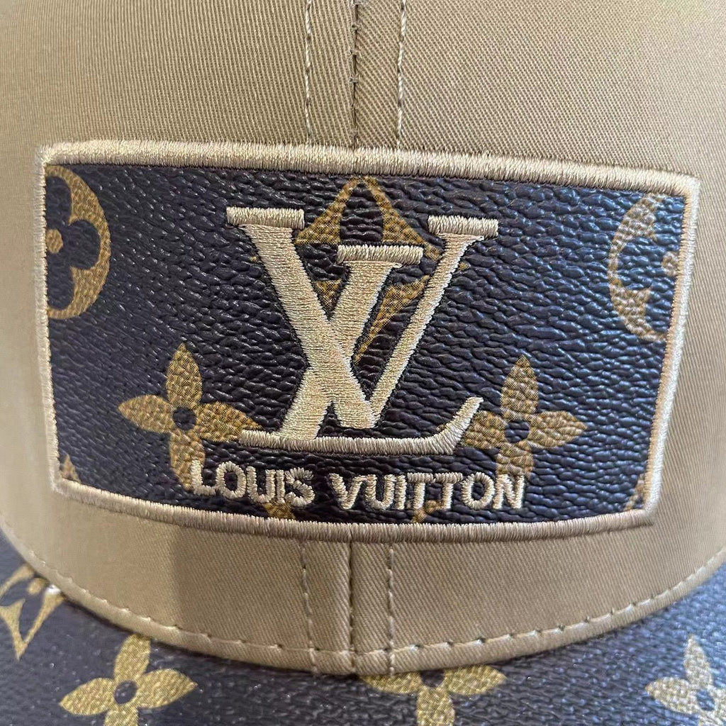 Classic Monogram Leather Stitching Baseball Cap - Serene