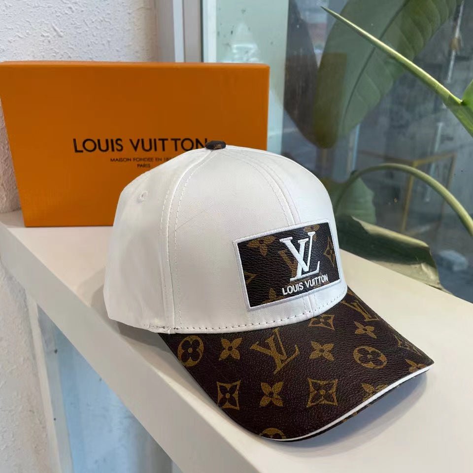 Classic Monogram Leather Stitching Baseball Cap - Serene
