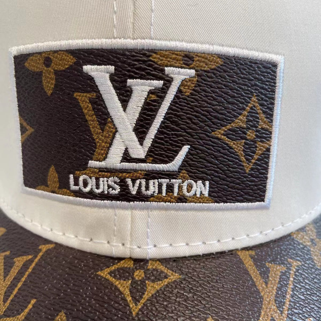 Classic Monogram Leather Stitching Baseball Cap - Serene