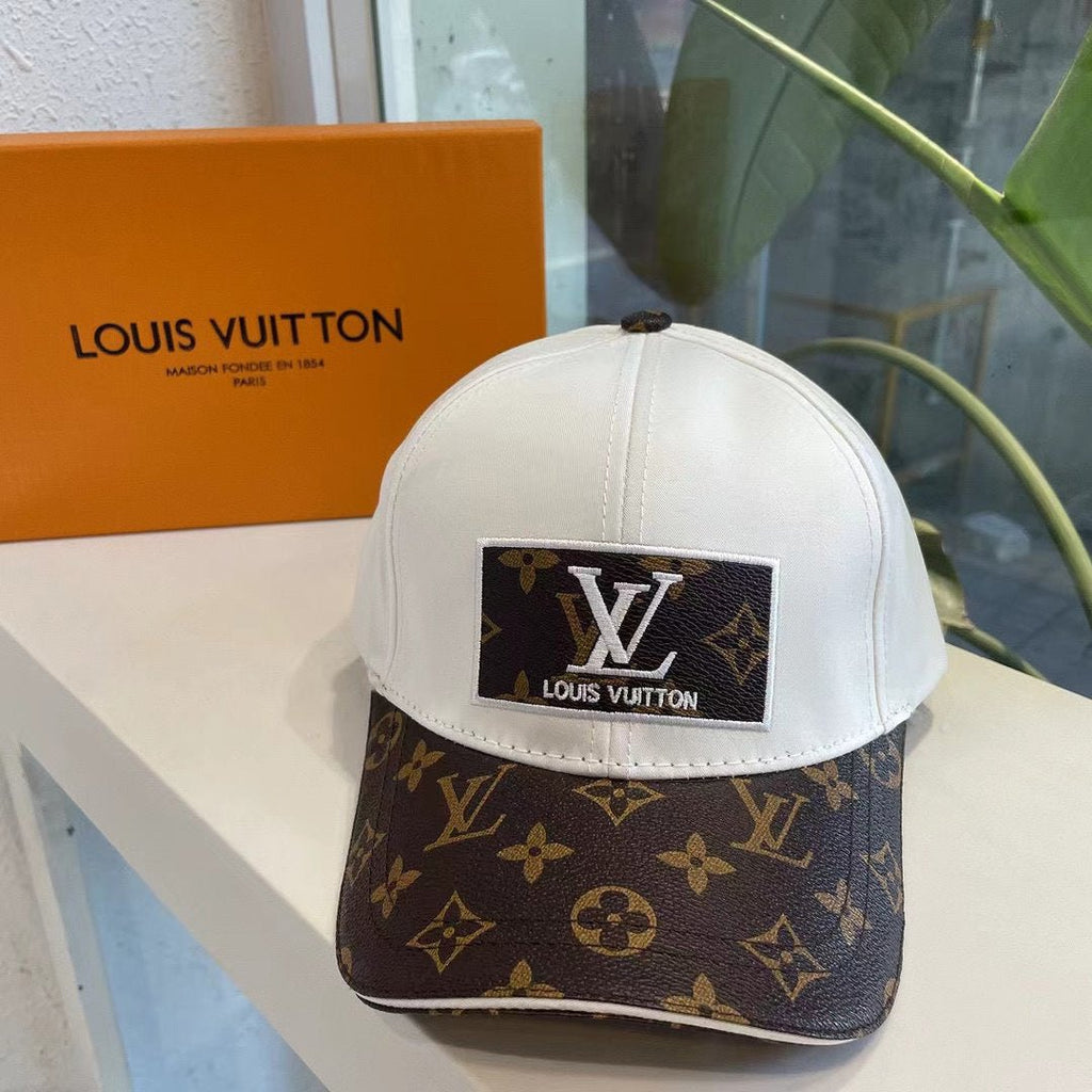 Classic Monogram Leather Stitching Baseball Cap - Serene