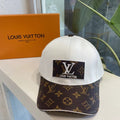 Classic Monogram Leather Stitching Baseball Cap - Serene