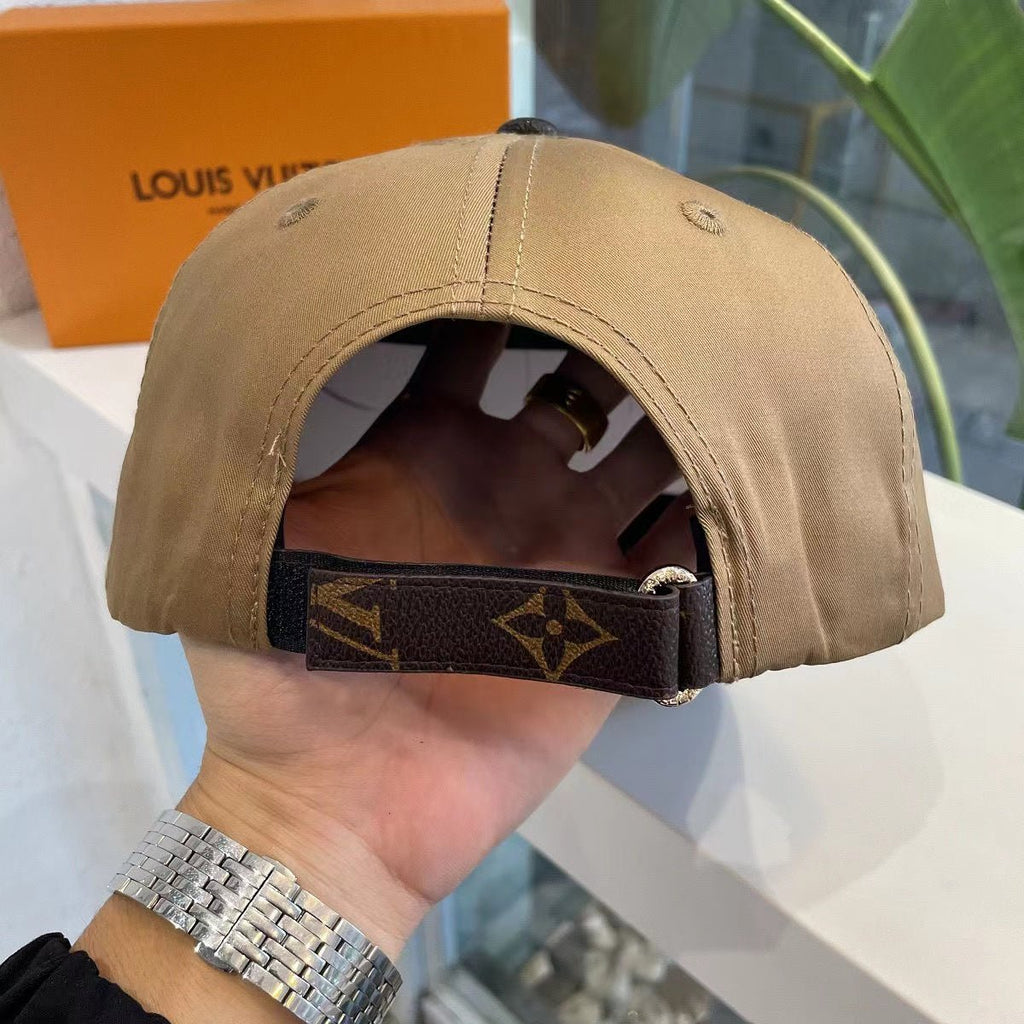 Classic Monogram Leather Stitching Baseball Cap - Serene