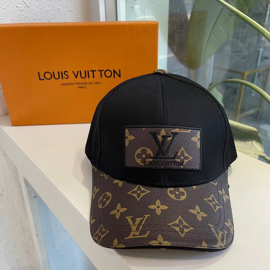 Classic Monogram Leather Stitching Baseball Cap - Serene