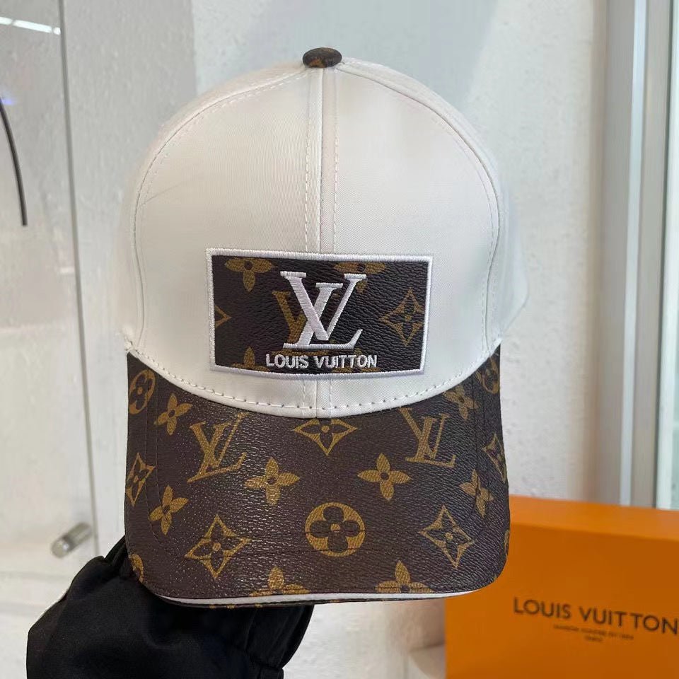 Classic Monogram Leather Stitching Baseball Cap - Serene