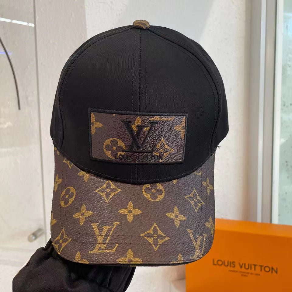 Classic Monogram Leather Stitching Baseball Cap - Serene