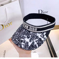 Dior Embroidered Cotton Sun Visor | Luxury Designer Adjustable Visor Hat - Serene