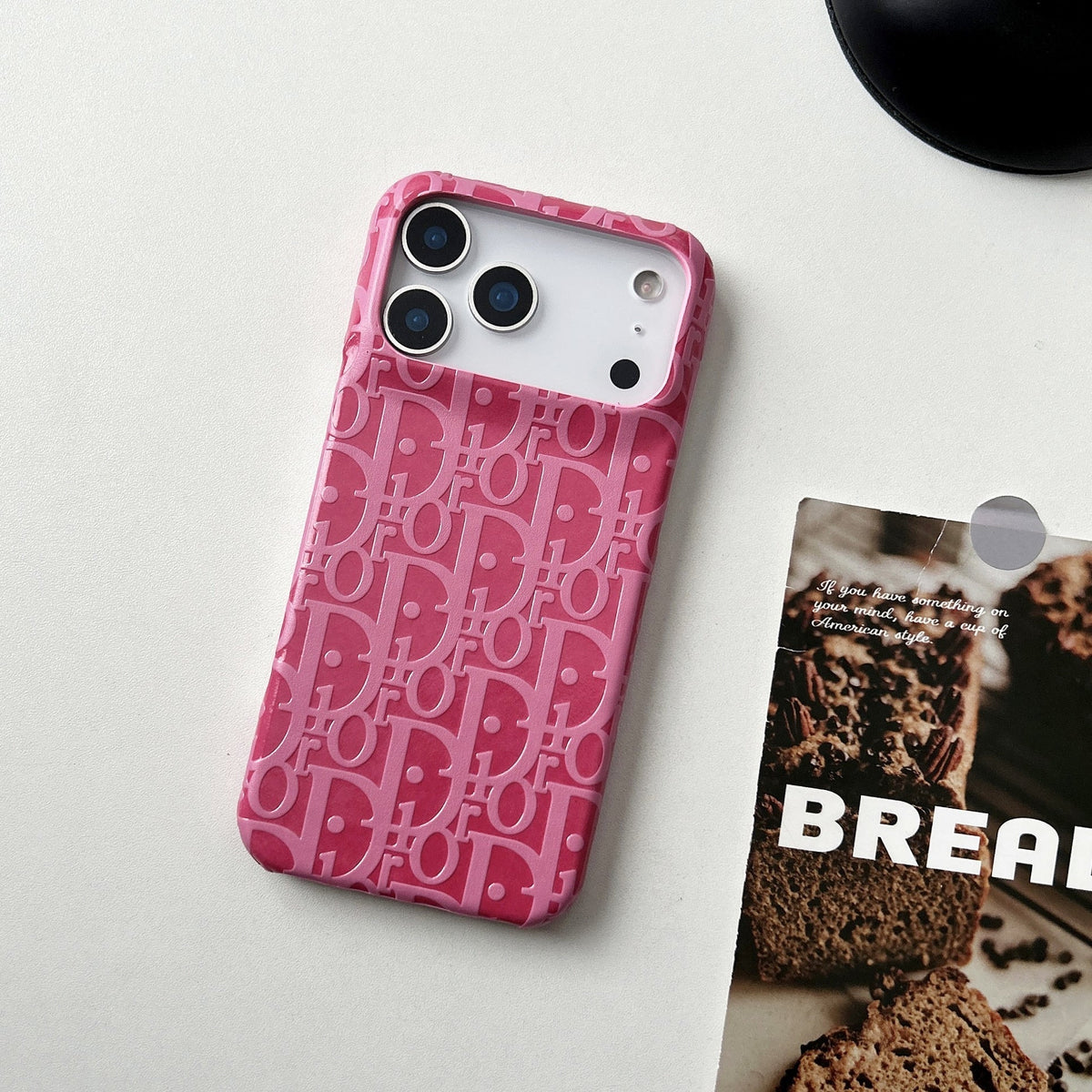 Dior iPhone 17 Pro Max Leather Case – Luxury Designer Phone Cover - Serene