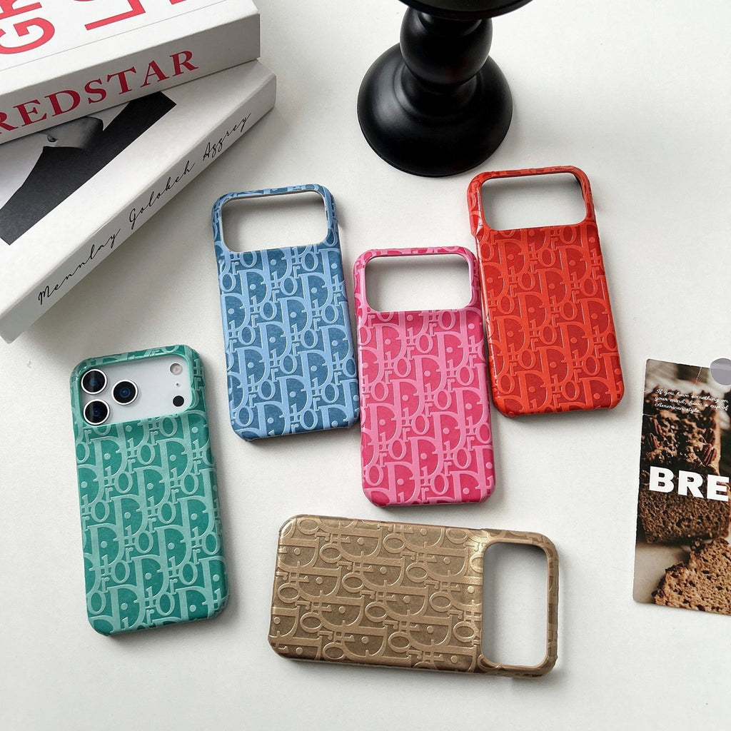 Dior iPhone 17 Pro Max Leather Case – Luxury Designer Phone Cover - Serene