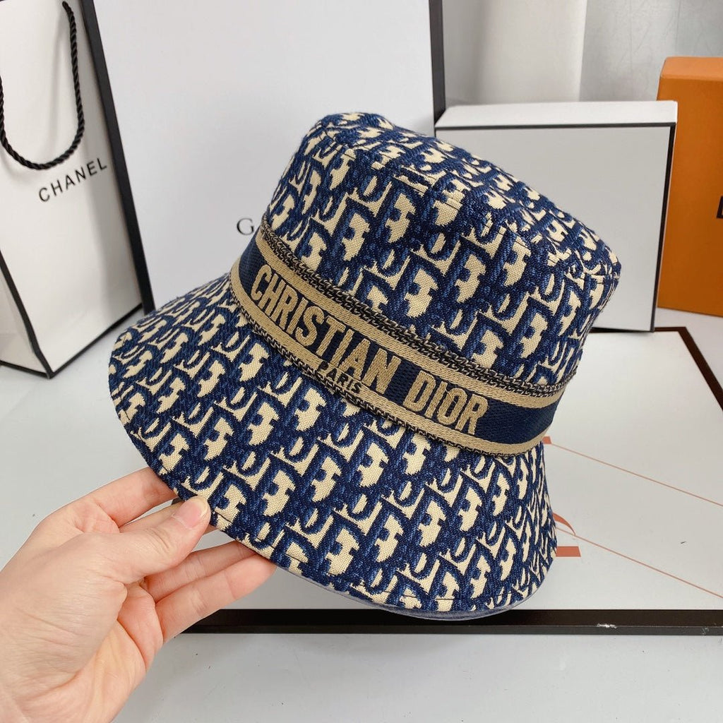 Dior Oblique Logo Jacquard Bucket Hat for Men & Women - Serene
