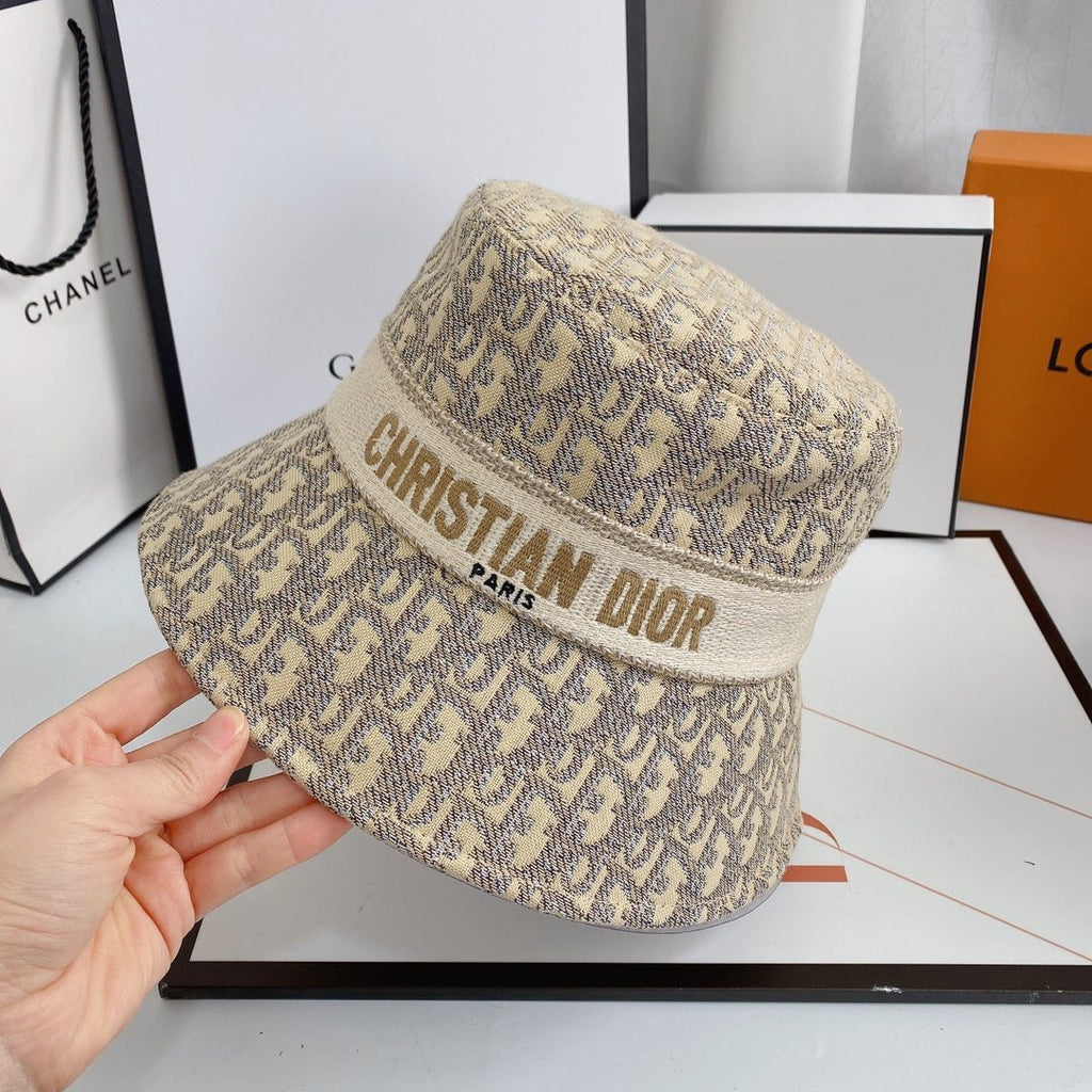 Dior Oblique Logo Jacquard Bucket Hat for Men & Women - Serene