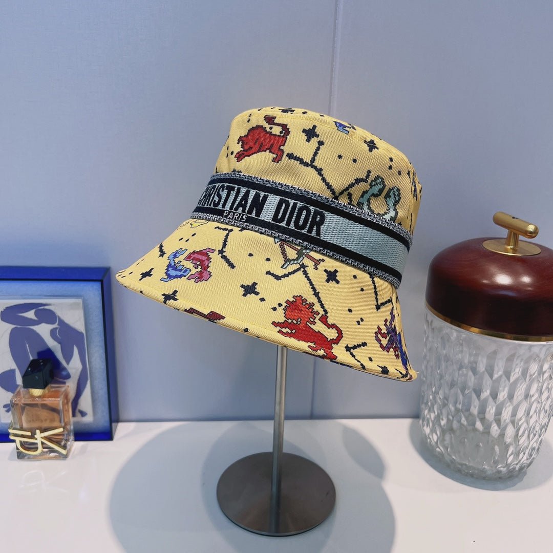 Dior Oblique Webbing Bucket Hat | Luxury Designer Cotton Bucket Hat - Serene