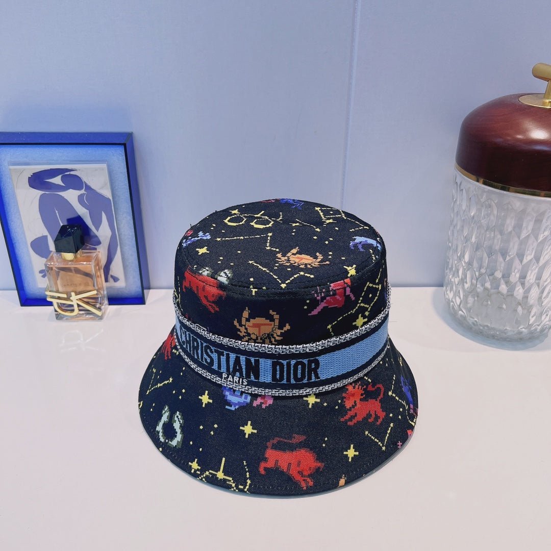 Dior Oblique Webbing Bucket Hat | Luxury Designer Cotton Bucket Hat - Serene