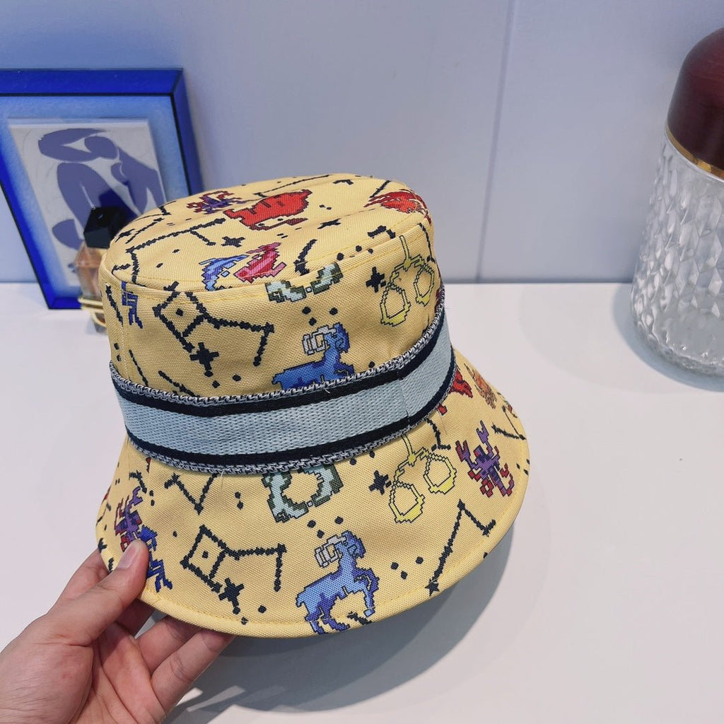 Dior Oblique Webbing Bucket Hat | Luxury Designer Cotton Bucket Hat - Serene