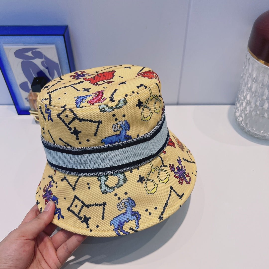 Dior Oblique Webbing Bucket Hat | Luxury Designer Cotton Bucket Hat - Serene