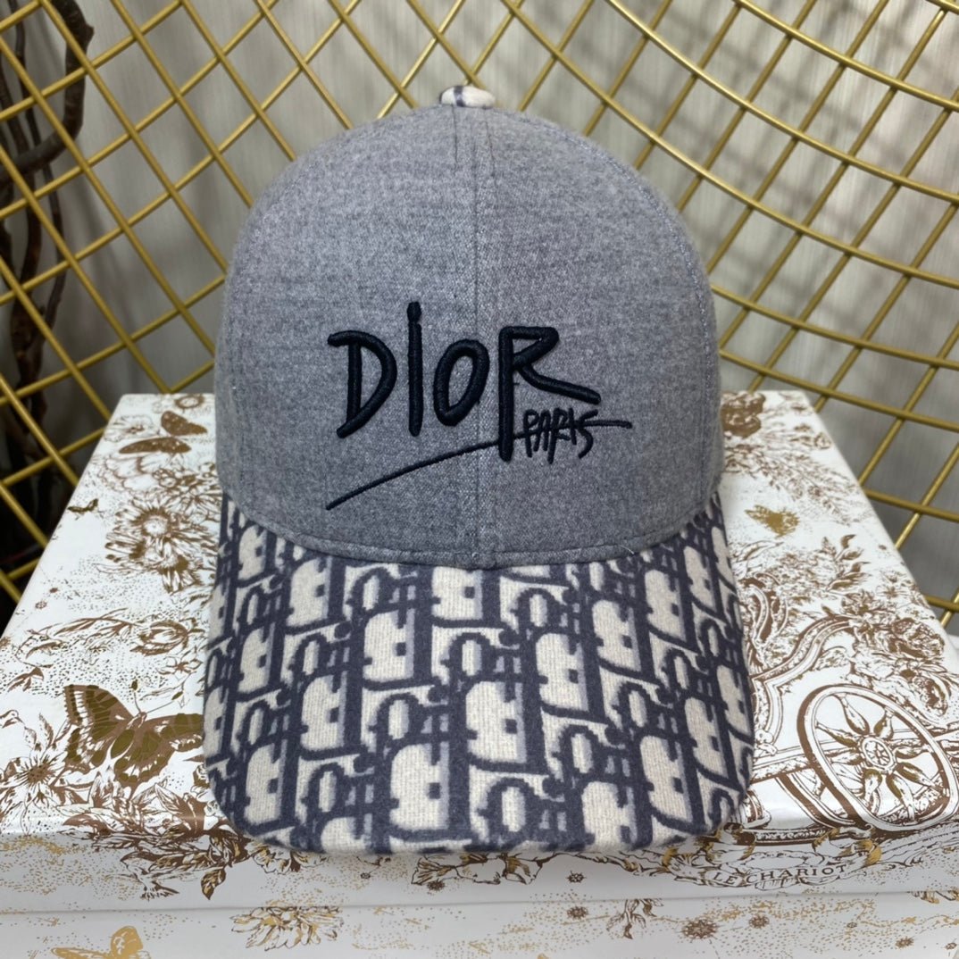 Dior Oblique Wool Baseball Cap | Luxury Designer Hat - Serene
