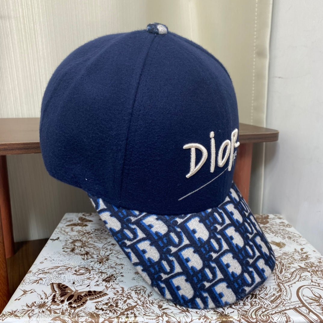 Dior Oblique Wool Baseball Cap | Luxury Designer Hat - Serene