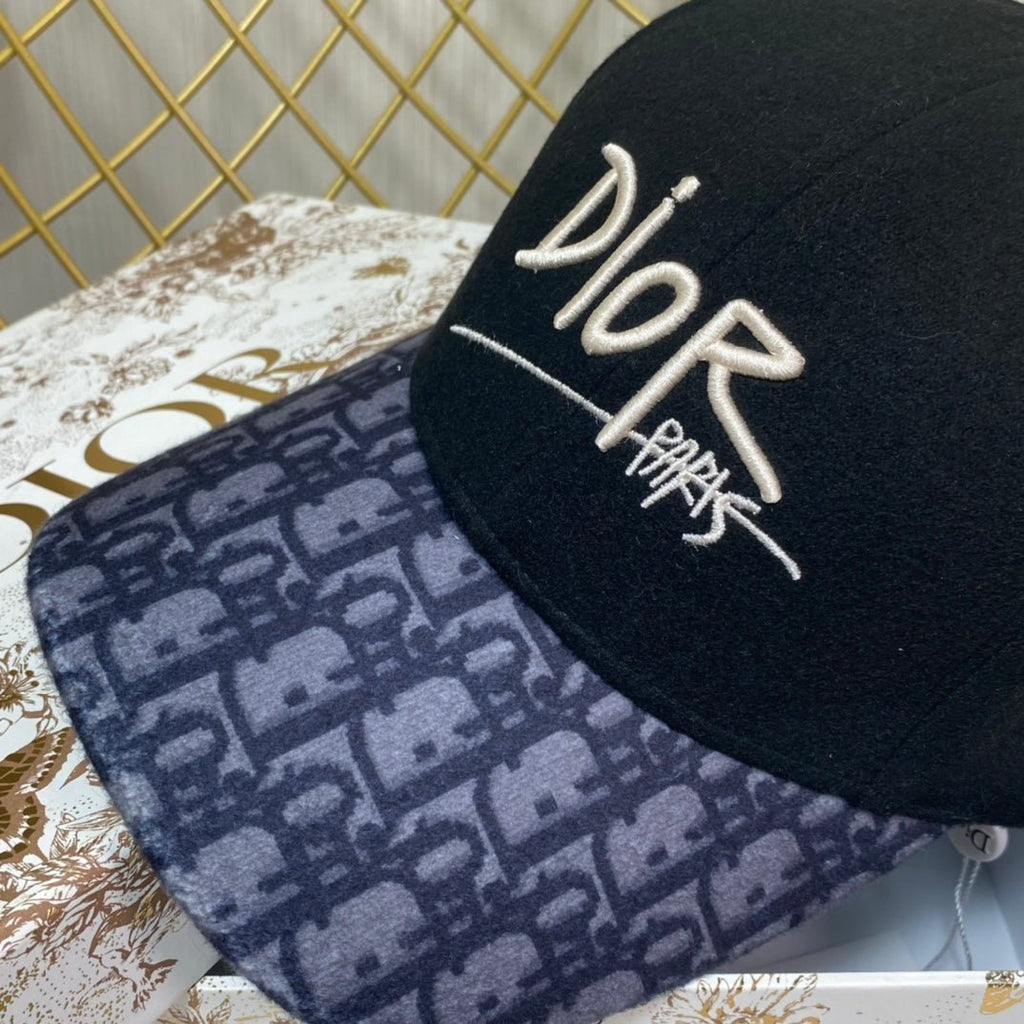 Dior Oblique Wool Baseball Cap | Luxury Designer Hat - Serene