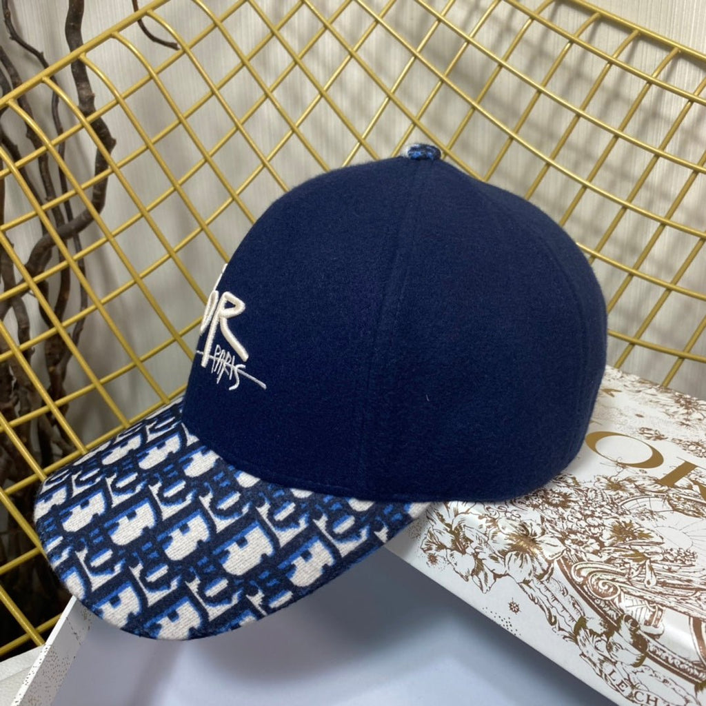 Dior Oblique Wool Baseball Cap | Luxury Designer Hat - Serene