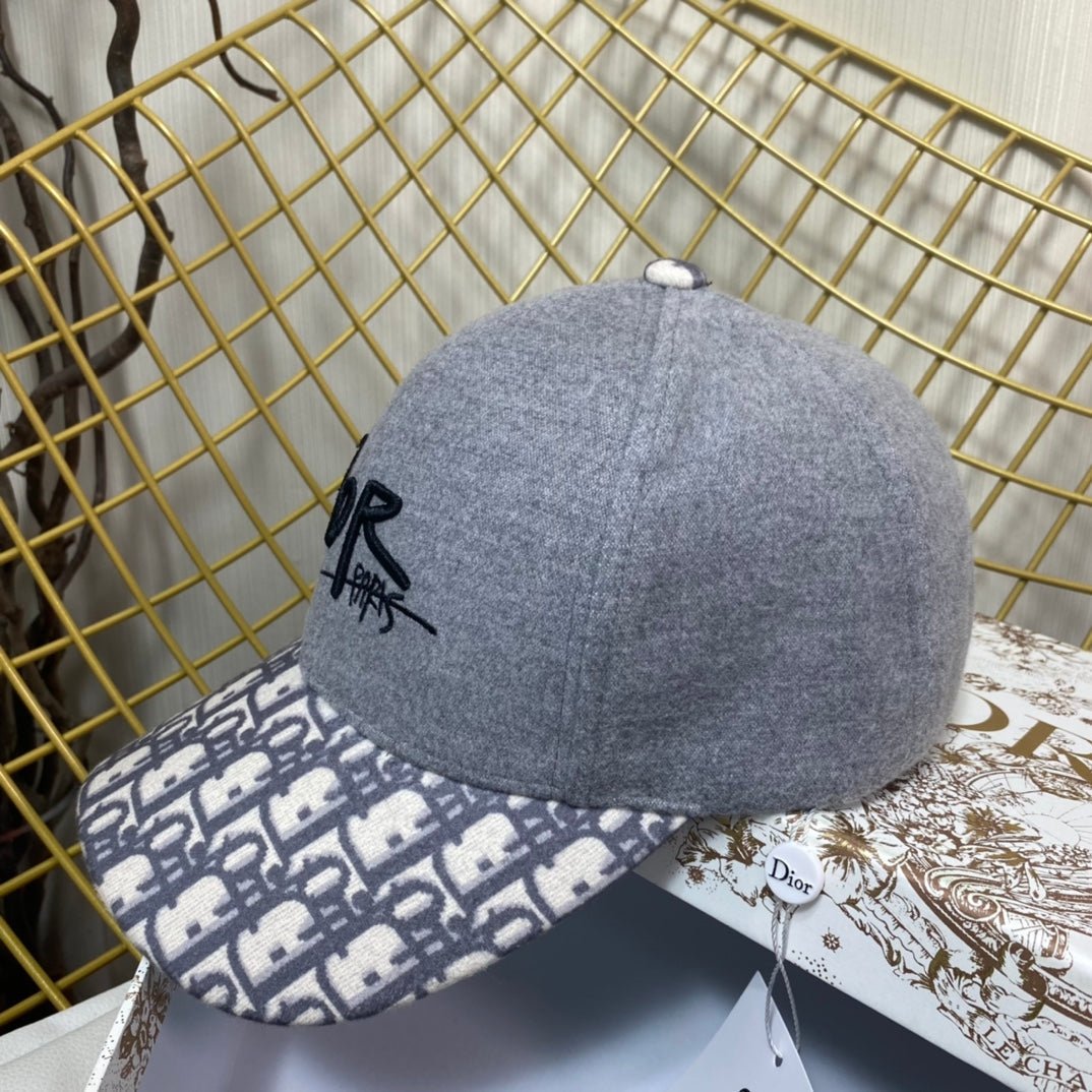 Dior Oblique Wool Baseball Cap | Luxury Designer Hat - Serene