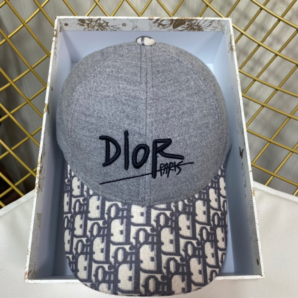 Dior Oblique Wool Baseball Cap | Luxury Designer Hat - Serene
